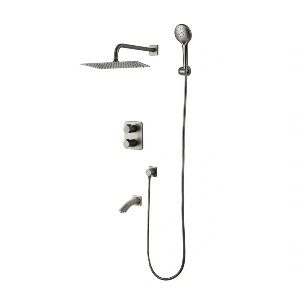 Душевой комплект Lemark Bronx графит LM3742GM (детальная фотография), душевые комплекты, наборы