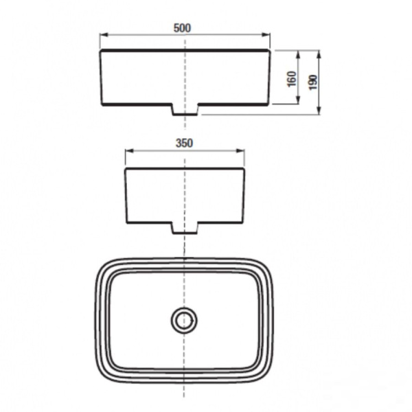 Схема (детальная фотография), в форме чаши, прямоугольной формы