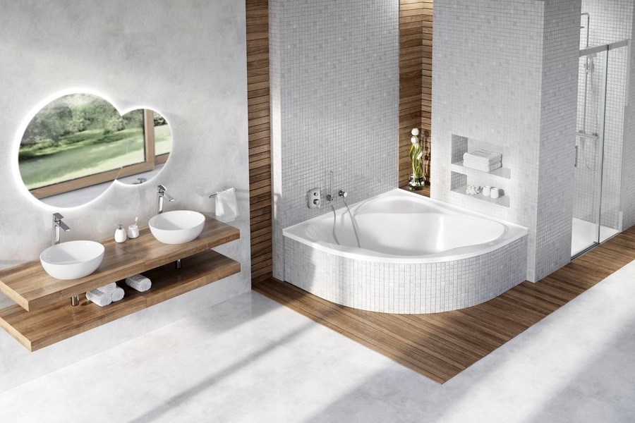 Ванна акриловая Ravak NewDay 140х140 см угловая C651000000 (детальная фотография), угловые, приставные