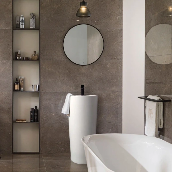 Раковина напольная Vincea 40 см белая VBS-2P201 (детальная фотография), напольные, свободностоящие