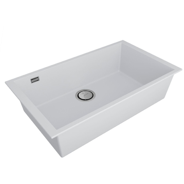 Мойка для кухни Paulmark Neo classic 76 см белая матовая PM967644-WH (детальная фотография), встраиваемые, интегрированные