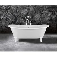 Ванна чугунная Devon & Devon Admiral 182х81 см без отверстий под смеситель, ножки белые