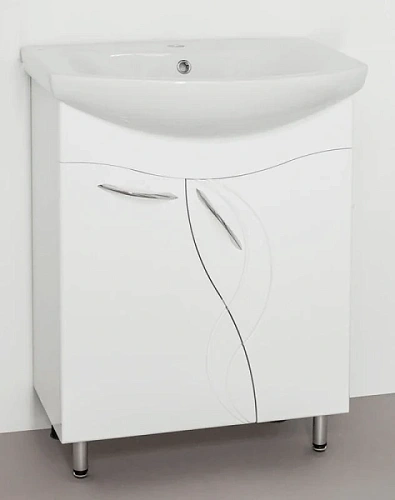 Тумба под раковину напольная Style Line Амелия 60 см белая - фото 1