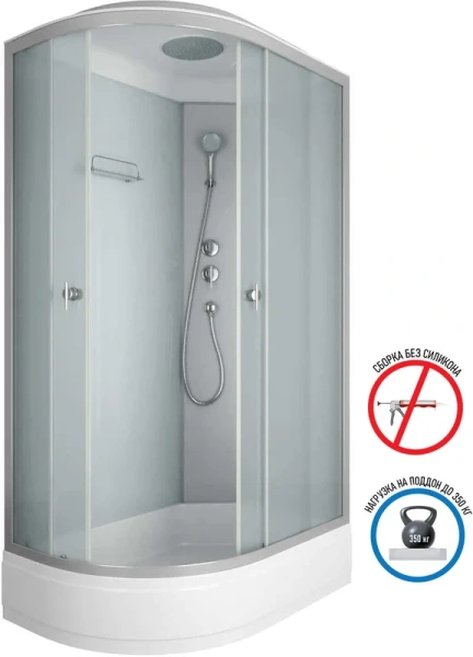 Душевая кабина Niagara Eco 120x80 см правая 332424R (детальная фотография), асимметричные