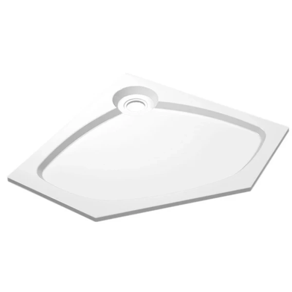 Душевой поддон Cezares Tray 90x90 см пятиугольный TRAY-S-P-90-56-W (детальная фотография)