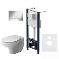 Унитаз с инсталляцией Am.Pm Sense с сидением микролифт и клавишей