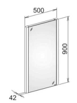 Зеркало с подсветкой Keuco Royal Reflex 50 см прямоугольное 14296001500 (детальная фотография), по запросу