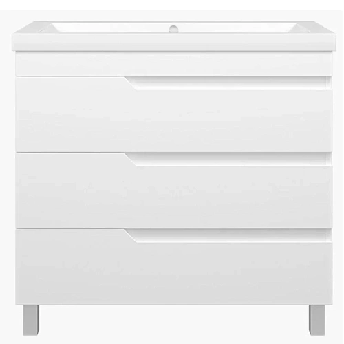 Тумба под раковину напольная Misty Софт 90 см белая - фото 1