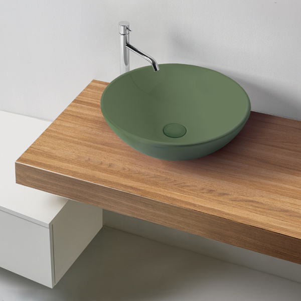 Раковина Kerasan Ciotola 46 см Verde Muschio 430311 Verde muschio *0 (детальная фотография), современные, hi-tech