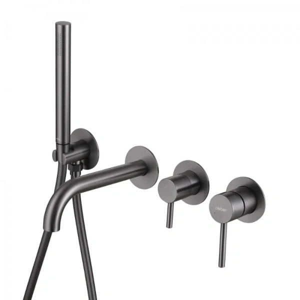 Смеситель для ванны Abber Wasser Kreis никель AF8130NG (детальная фотография), современные, hi-tech