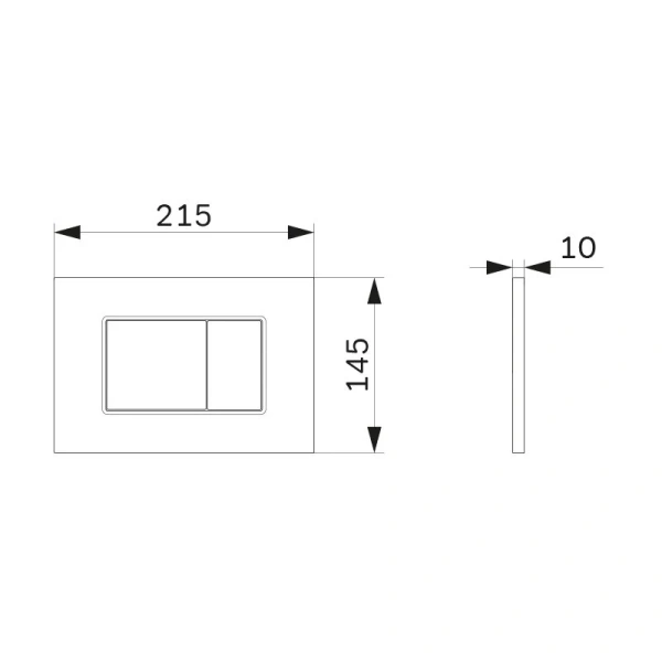 Клавиша смыва Am.Pm ProC хром матовый I070231 (детальная фотография), в наличии