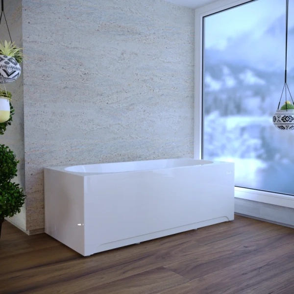Ванна акриловая Радомир Вальс 180 x 80 см, с рамой-подставкой, белая, 1-01-0-0-1-183 (детальная фотография), современныe, hi-tech