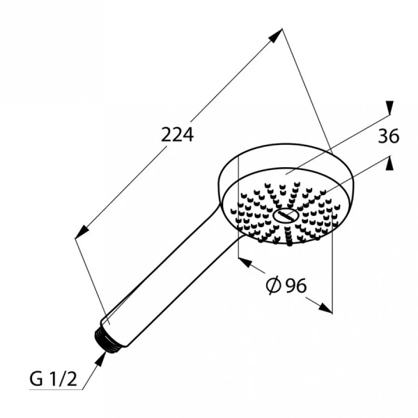 Лейка для душа Kludi Logo хром 6810005-00 (детальная фотография), душевые лейки