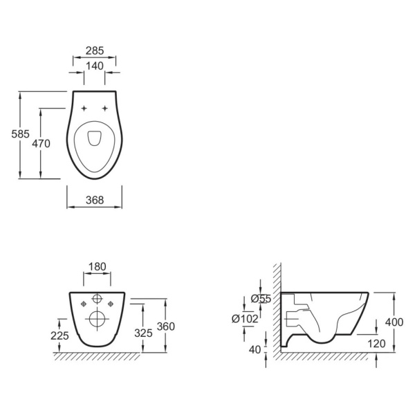 Схема (детальная фотография), без бачка, со скрытым бачком
