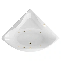 Ванна гидромассажная Excellent Glamour Soft 150 x 150 см, белый/золото, WAEX.GLA15.SOFT.GL