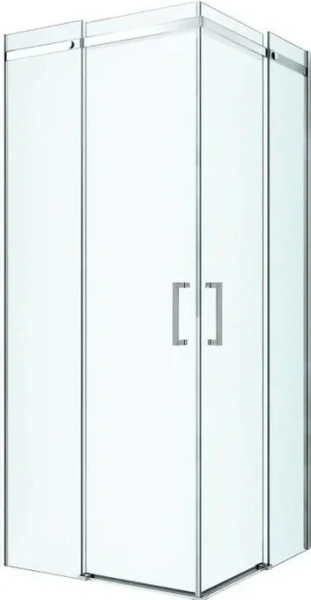 Душевой уголок BERGES Melita 90x90 см профиль хром сильвер 061028 (детальная фотография), квадратные