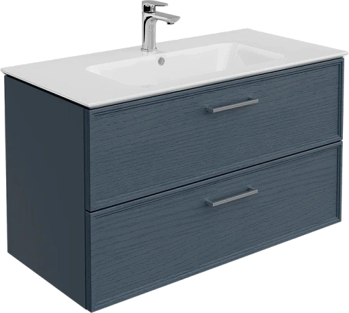 Тумба под раковину подвесная Kerama Marazzi Piano Classic 95 см ясень синий матовый - фото 1