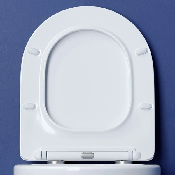 Унитаз подвесной Ceramica Nova Metropol безободковый белый CN4002T (детальная фотография), с горизонтальным, прямым выпуском, с прямым выпуском