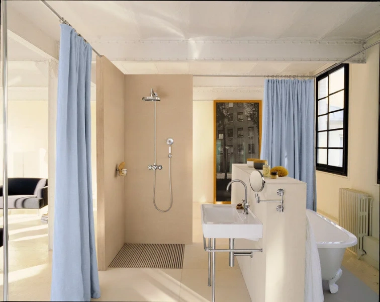 Зеркало Axor Montreux 20 см шлифованный никель 42090820 (детальная фотография), круглой формы