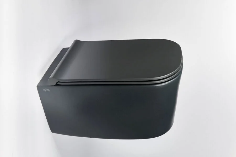 Унитаз с инсталляцией Valsir MEG11PRO с клавишей матовое золото KIT VSMG 5486NEMT Slim P1 (детальная фотография), с инсталляцией index_1