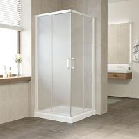 Душевой уголок профиль белый стекло сатин Vegas-glass