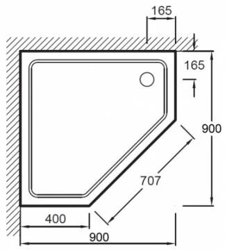 Душевой поддон Jacob Delafon Flight 90х90 см без покрытия E62445-00 (детальная фотография), низкие до 15 см