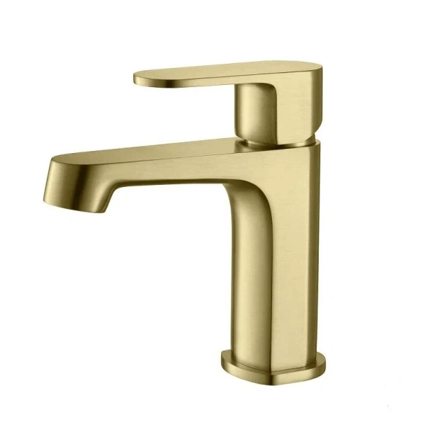 Смеситель для раковины Акватек Оберон шлифованное золото AQ1210BG (детальная фотография)