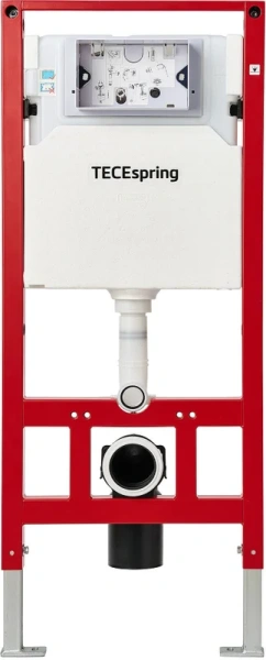 Инсталляция для унитаза Tece TECEspring R с черной клавишей S401104 (детальная фотография), для унитаза