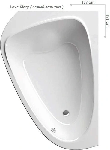 Ванна акриловая Ravak LoveStory II 196x139 см левая - фото 5