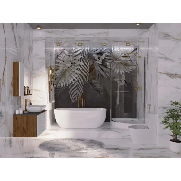 Ванна акриловая Grossman 170x80 см белая матовая GR-2501M (детальная фотография), современныe, hi-tech