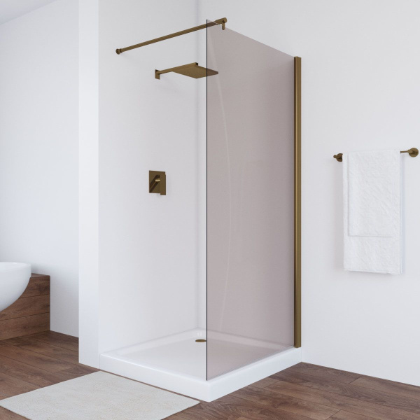 Душевая перегородка Vegas-glass EAF 106 (детальная фотография), хром, бронза, золото, белые, черные, другие index_1