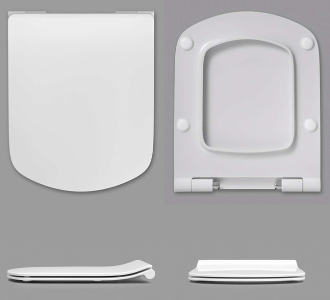 Крышка-сидение с микролифтом Roca Dama Senso петли хром ZRU9302991 (детальная фотография), с микролифтом