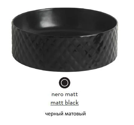 Раковина накладная, чёрная матовая, Artceram Rombo OSL009 17 00 (детальная фотография)
