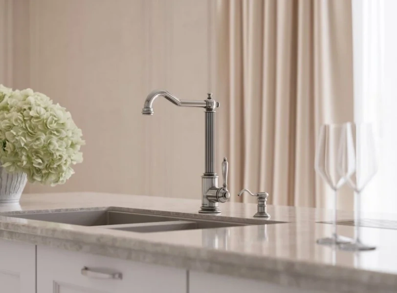 Смеситель для кухни Omoikiri Toshima 499432 латунь (детальная фотография), классические, ретро