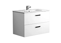 Тумба под раковину подвесная Roca Victoria Nord 80 см белый глянец