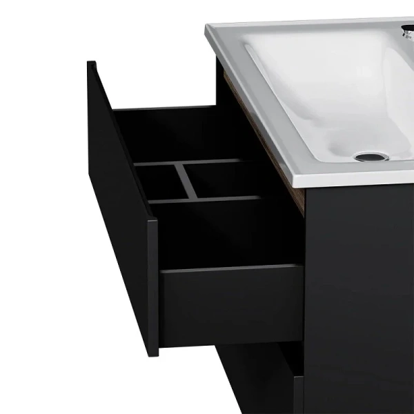 Тумба под раковину подвесная Am.Pm X-Joy 100 см черная M85AFHX1002BM (детальная фотография), подвесная, пристенная