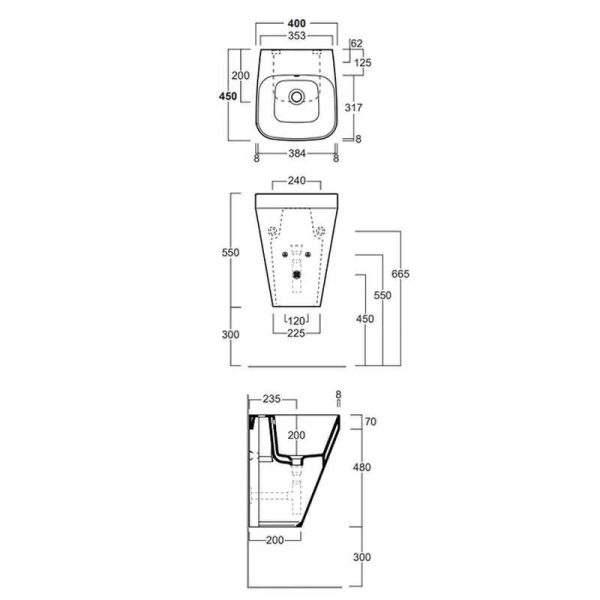 Раковина Simas Baden Baden 40 см белая BB13bi*1 (детальная фотография), современные, hi-tech