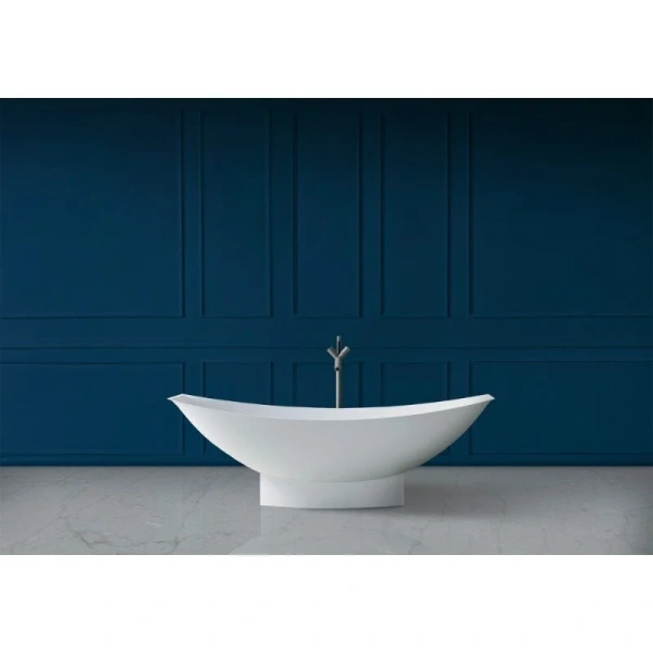 Ванна из искусственного камня Abber Stein 180x80 см отдельностоящая AS9610 (детальная фотография), современныe, hi-tech