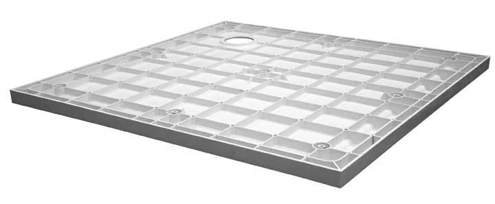 Душевой поддон Cezares Tray 90х80 см из стеклокомпозита TRAY-M-AH-90/80-35-W (детальная фотография), с низким поддоном