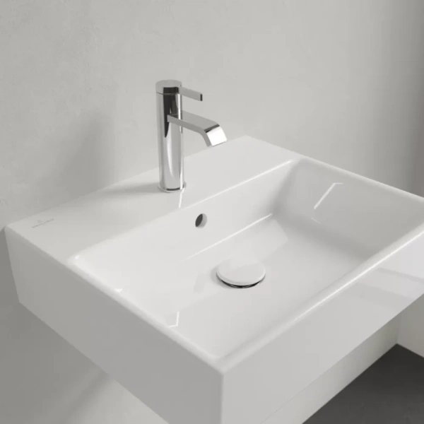 Раковина Villeroy & Boch Memento 50 см альпийский белый с покрытием CeramicPlus 51335LR1 (детальная фотография), 50 см