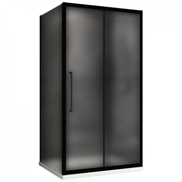 Душевой уголок Abber Schwarzer Diamant 100x70 см профиль черный, стекло матовое AG30100BMH-S70BM (детальная фотография)