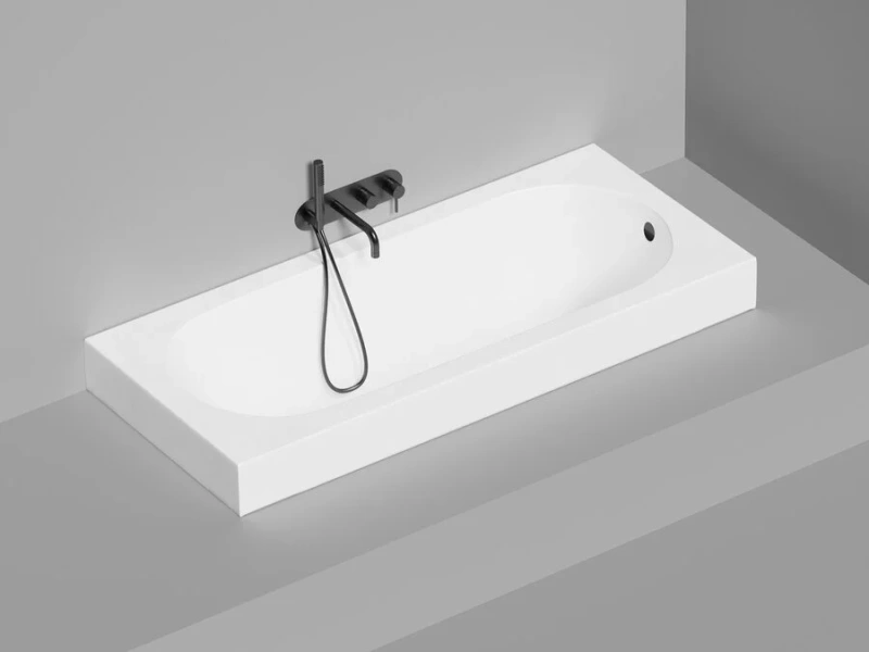 Ванна из искусственного камня Salini Ornella 170x75 см S-Sense белая матовая 102311M (детальная фотография), белые