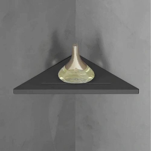 Полочка для ванной Abber Stein черная матовая - фото 2