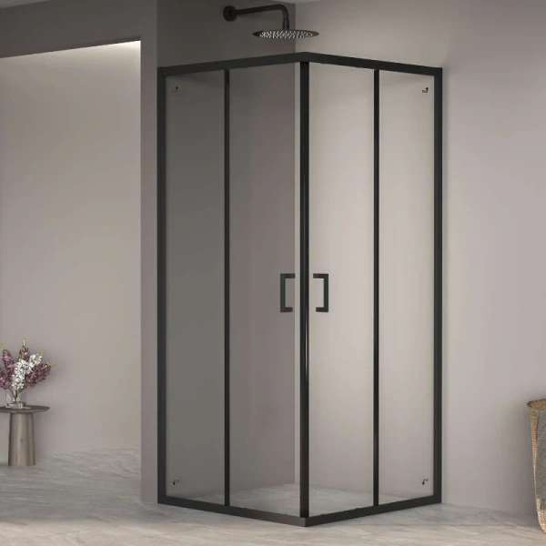 Душевой уголок RGW Passage PA-030B 100x100 см профиль черный, стекло прозрачное 350803000-14 (детальная фотография)