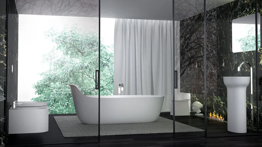 Ванна из искусственного камня Knief Prime 0600-010-01 195 х 85 см (детальная фотография), современныe, hi-tech