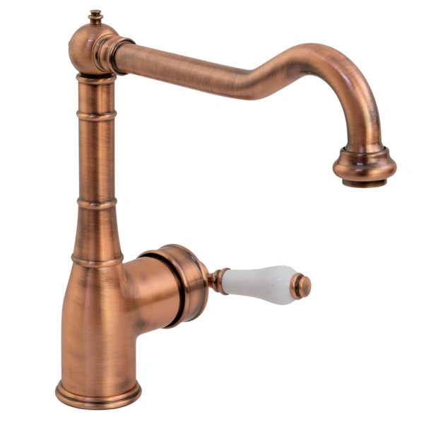 Смеситель для кухни Migliore Ermitage 18 рычаг сбоку (детальная фотография), хром, бронза, золото, медные, комбинированные