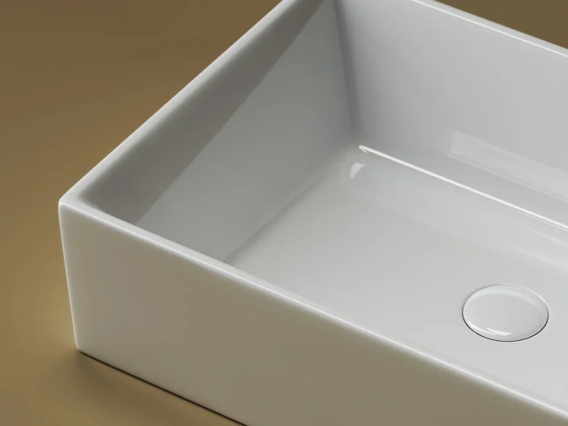 Раковина Ceramica Nova Element 59 см накладная CN5013 (детальная фотография), в форме чаши, прямоугольной формы