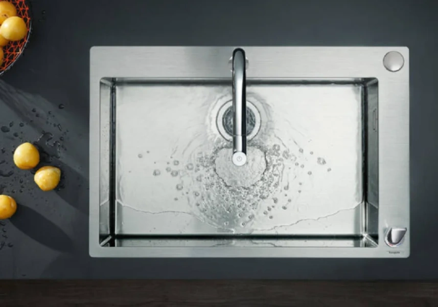 Смеситель для кухни Hansgrohe Metris Select M71 хром 73819000 (детальная фотография), хром