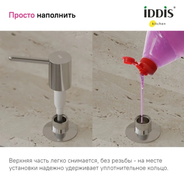 Дозатор IDDIS Kitchen хром SDISB00i59 (детальная фотография) index_4