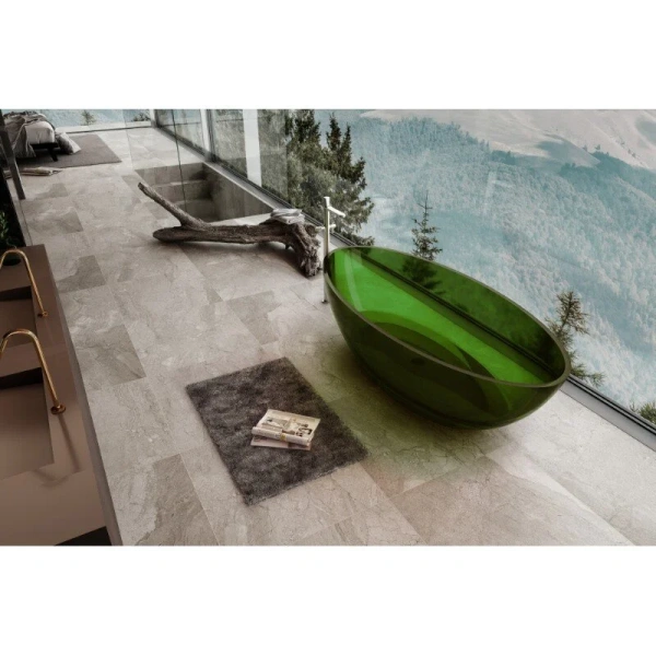 Ванна из полиэфирной смолы Abber Kristall 180x85 см зеленая AT9702Emerald (детальная фотография), овальные